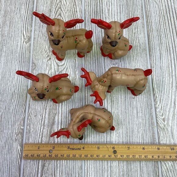 Vintage Hand Painted Kimple Molds Christmas Reindeer Set 6 1988 - Picture 10 of 11